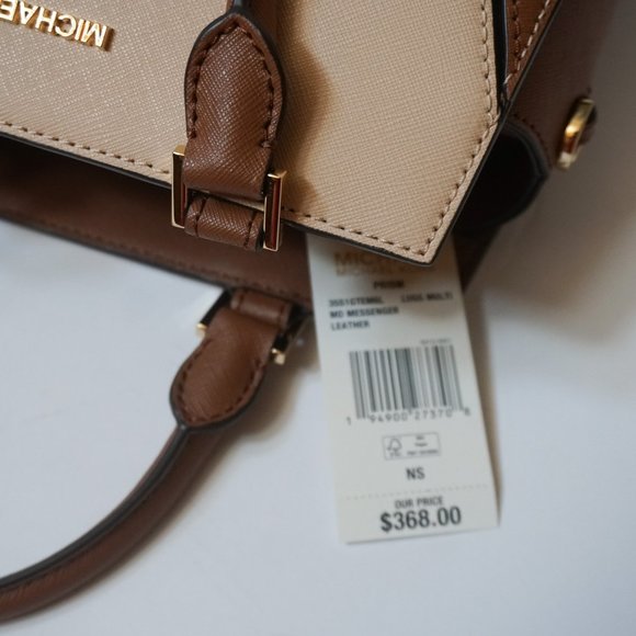 Michael Kors Prism M Messenger Bag Brown Multi - Picture 9 of 9